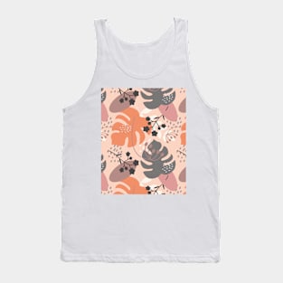 Monstera leaves, tropical print Tank Top